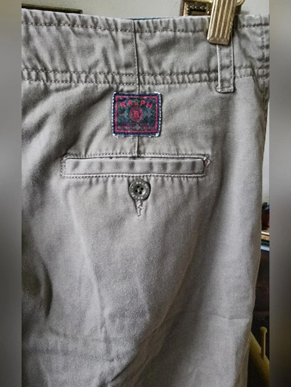 Vtg Ralph Lauren Green Label Relaxed Wide Leg Chino Y2K EUC 12 - Picture 4 of 7